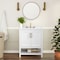Flash Furniture Vega 30 Inch Vanity w/Sink Combo, Storage Cabinet w/Soft Close Doors and Open Shelf, White/Gold FS-VEGA30-WH-GLD-GG - alternate 1